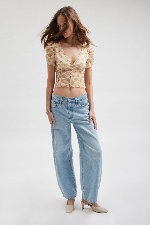 Kimchi Blue Hollie Puff Sleeve Ruffled Blouse #1