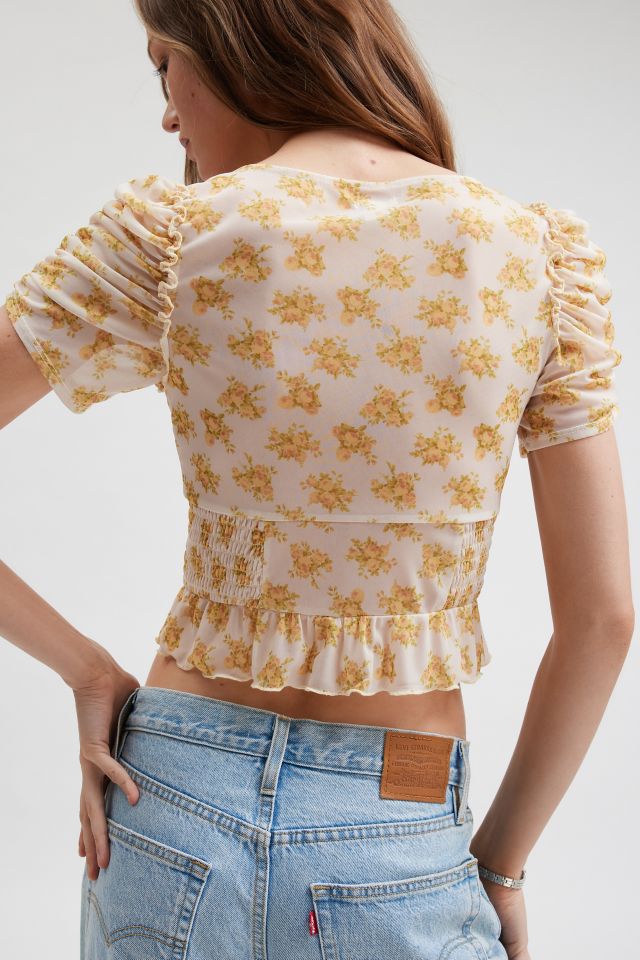 Kimchi Blue Hollie Puff Sleeve Ruffled Blouse #3