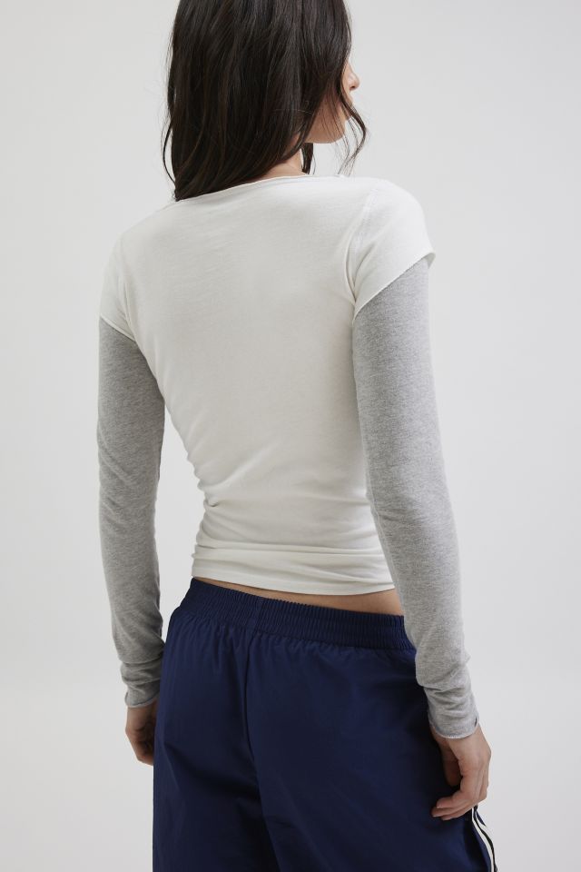 BDG Sloane Layered Twofer Long Sleeve Tee