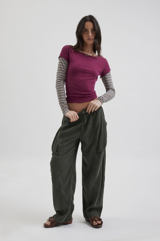 BDG Sloane Layered Twofer Slim Long Sleeve Tee #1