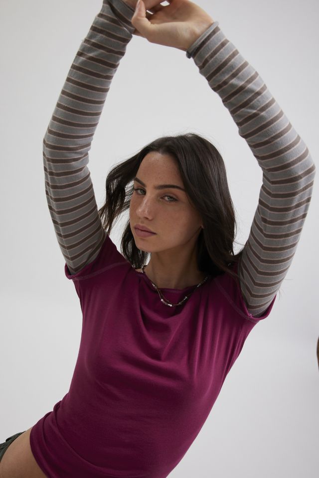 BDG Sloane Layered Twofer Slim Long Sleeve Tee #2