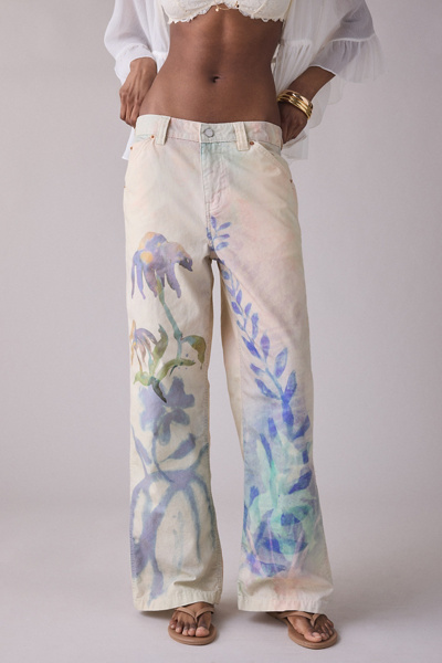 Bdg Jaya Printed Baggy Pant In Painted Floral, Women's At Urban Outfitters