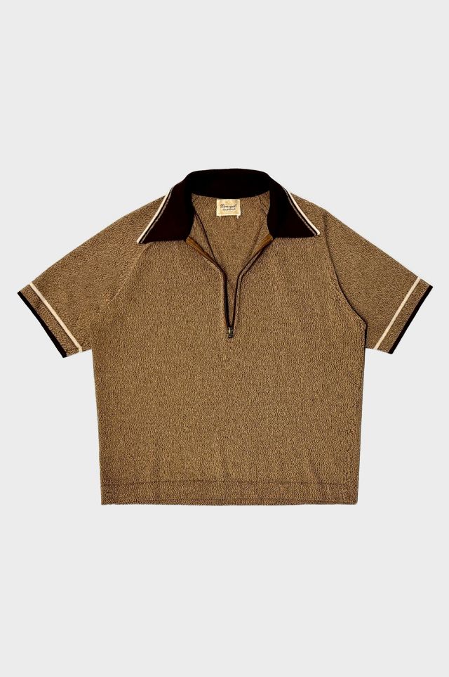 Vintage 1950’s Donegal Knit Coleseta Cropped Zip Polo Shirt | Urban ...