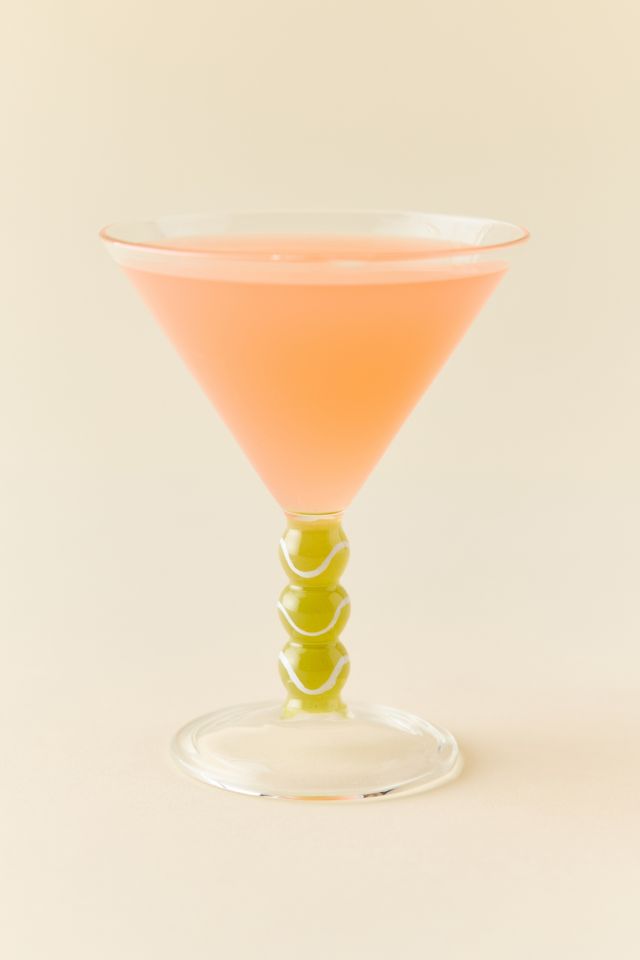 Stacked Icon Stem Martini Glass #2