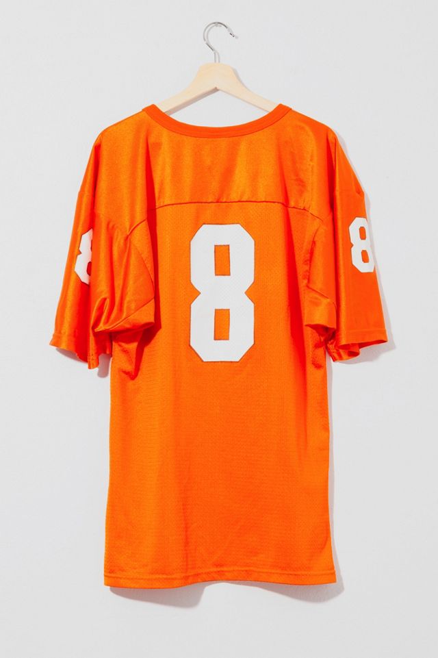 Vintage 1990s Orange Blank 8 Football Jersey #1