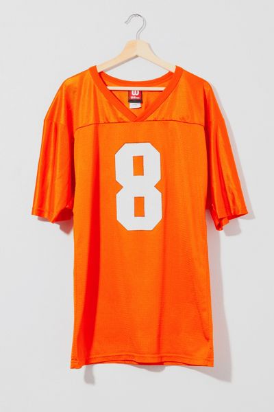 Vintage 1990s Orange Blank 8 Football Jersey
