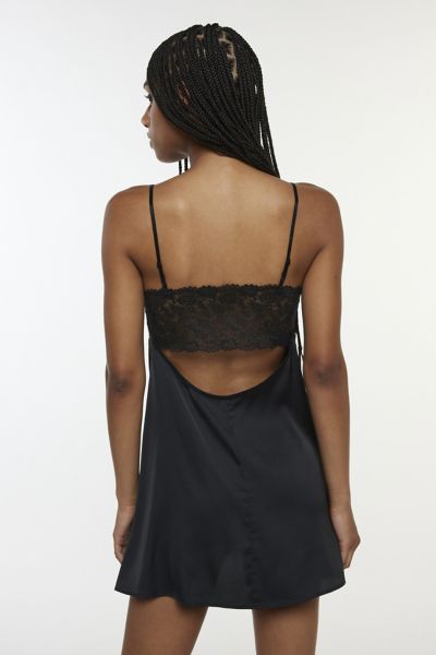 Out From Under Sweet Cheeks Lace-Back Satin Slip