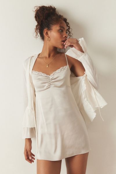 Out From Under Sweet Cheeks Lace-Back Satin Slip Product Page