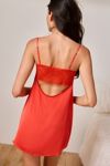 Out From Under Sweet Cheeks Lace-Back Satin Slip