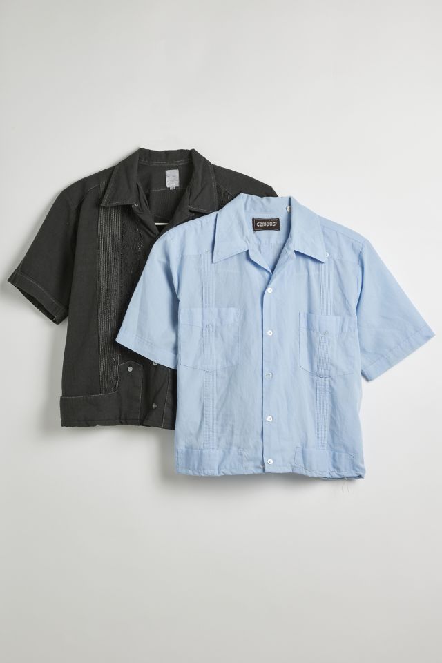 Chemise Boutonnée Manches Courtes Guayabera Recoupée Urban Renewal Remade #1