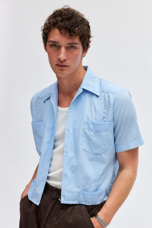 Chemise Boutonnée Manches Courtes Guayabera Recoupée Urban Renewal Remade #2