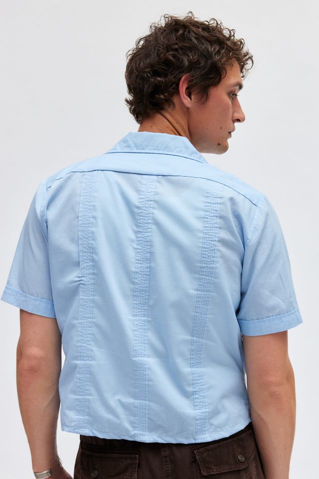 Chemise Boutonnée Manches Courtes Guayabera Recoupée Urban Renewal Remade #3