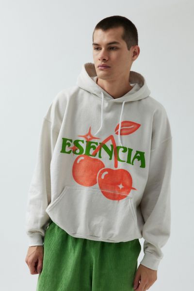 Urban Outfitters Cherry Esencia Hoodie Sweatshirt In Cream, Men's At  In Gray