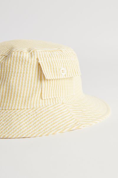 Seersucker Pocket Bucket Hat