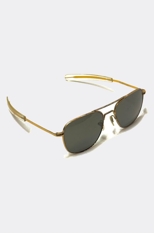 Vintage 1970’s Randolph Engineering Gold Aviator Sunglasses #1