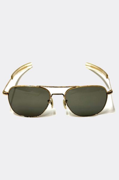 Vintage 1970’s Randolph Engineering Gold Aviator Sunglasses
