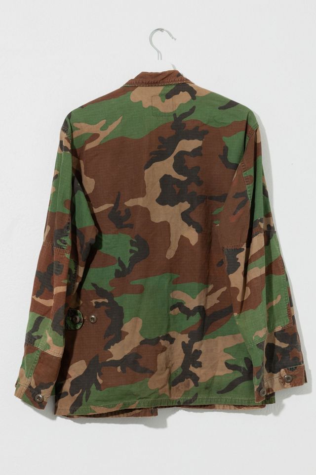 Vintage 1990s Distressed Camo Chore Coat Work Jacket #2