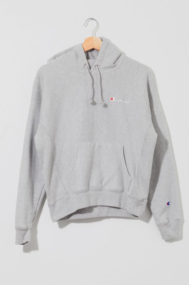 Champion hoodie grey vintage hotsell