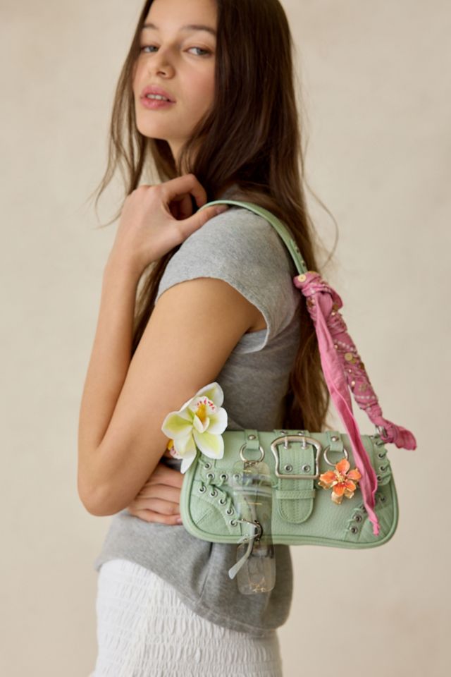 Silence + Noise Jade Laced Rivet Bag | Urban Outfitters