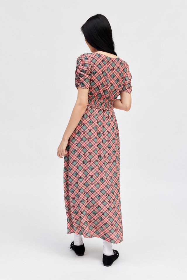 Kimchi Blue Ioni Plunging Puff Sleeve Midi Dress #4