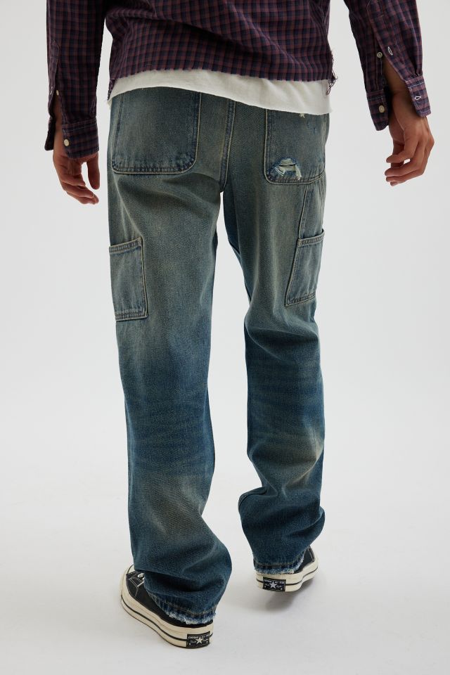Jean utilitaire BDG coupe droite déchiré #1