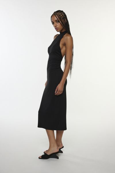 Silence + Noise Kaley Mock Neck Halter Midi Dress