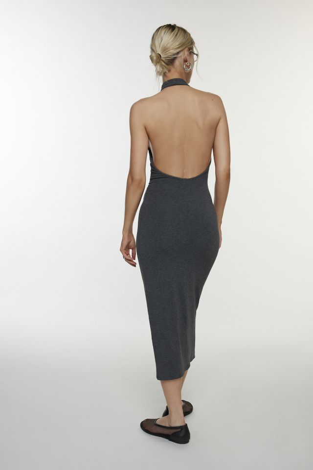 Silence + Noise Kaley Mock Neck Halter Midi Dress #2