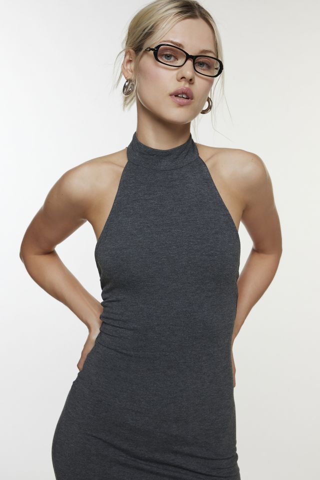 Silence + Noise Kaley Mock Neck Halter Midi Dress #3
