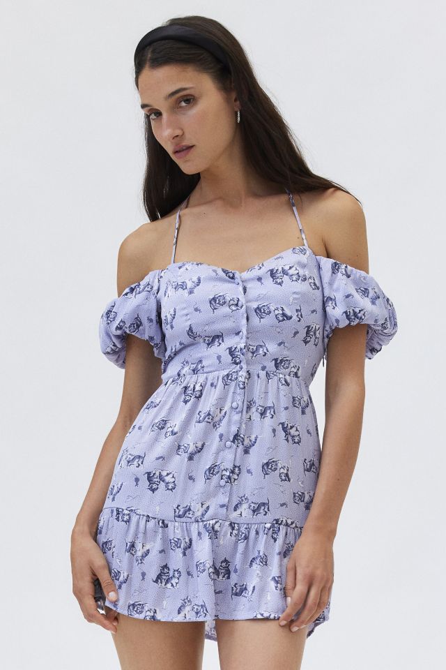Robe Mini Kimchi Bleu Courtney Épaules Dénudées #1