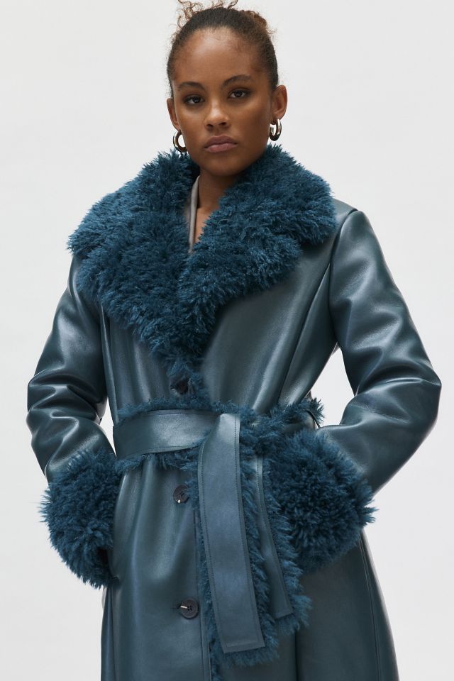 Manteau Trench en Faux Cuir Silence + Noise #2