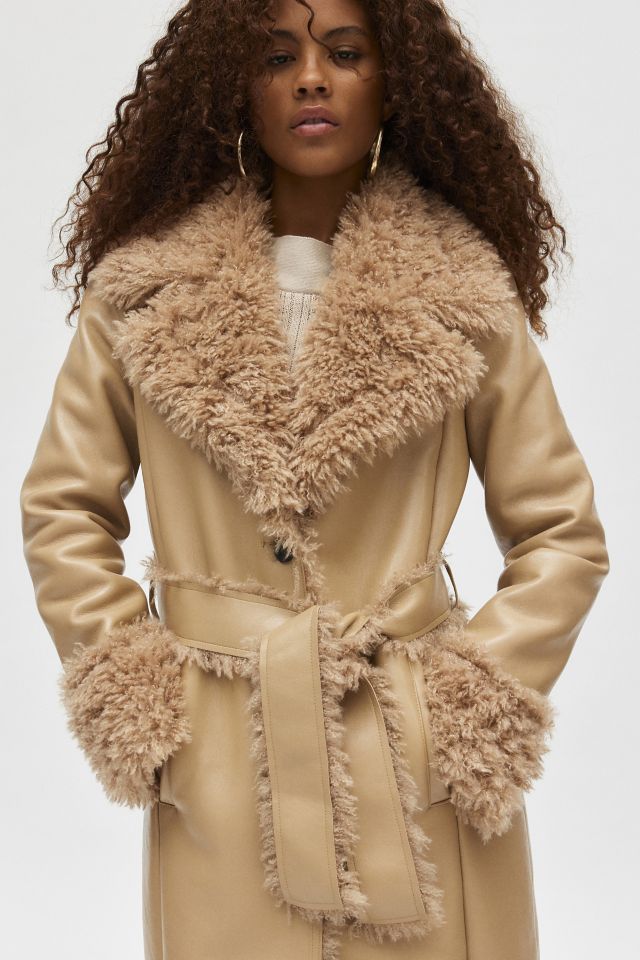 Silence + Noise Faux Leather Trench Coat #2