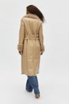 Silence + Noise Faux Leather Trench Coat