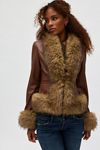Silence + Noise Brianna Faux Fur Trim Jacket