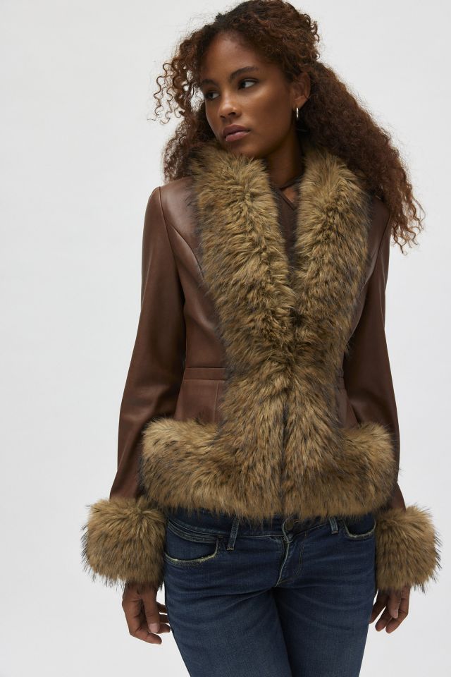 Veste Brianna Silence + Noise avec Garniture en Fausse Fourrure #1