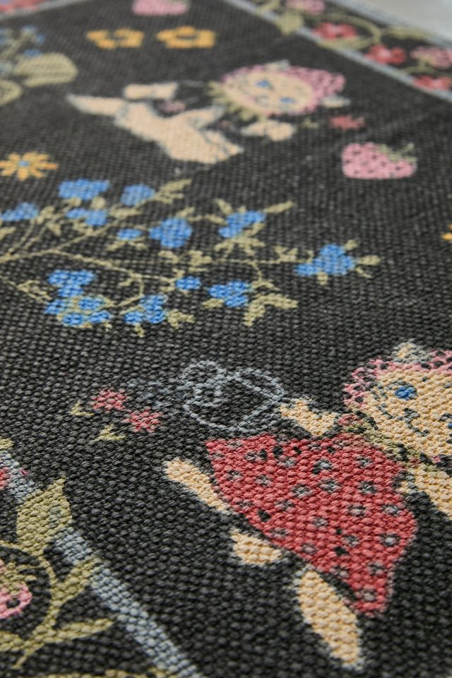 Strawberry Cat Printed Rug #2