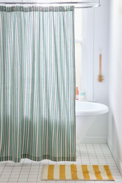 Shower Curtains | Fabric + Clear Shower Curtains