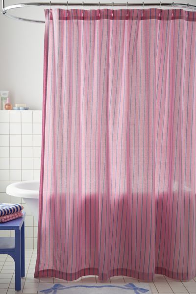 Multi-Striped Patterned Shower Curtain Product Page