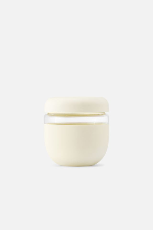 Cream 16 oz Glass Meal Prep Bowl with Silicone Sleeve