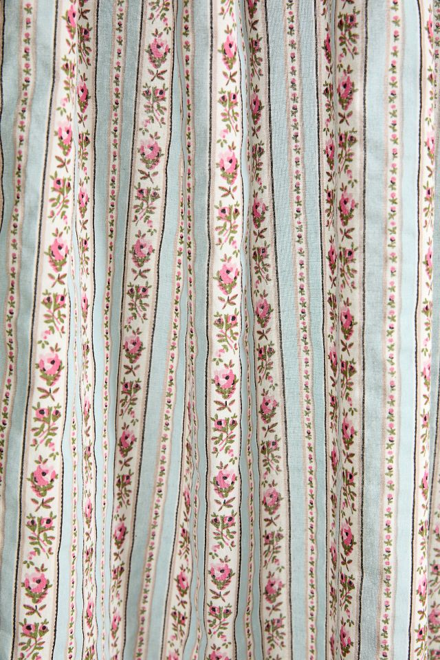 Paige Stripe Floral Café Curtain Set #2