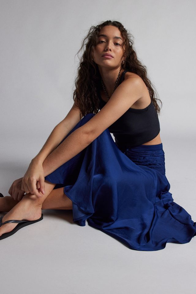 Kimchi Blue Vanessa Drop Waist Midi Skirt | Urban Outfitters