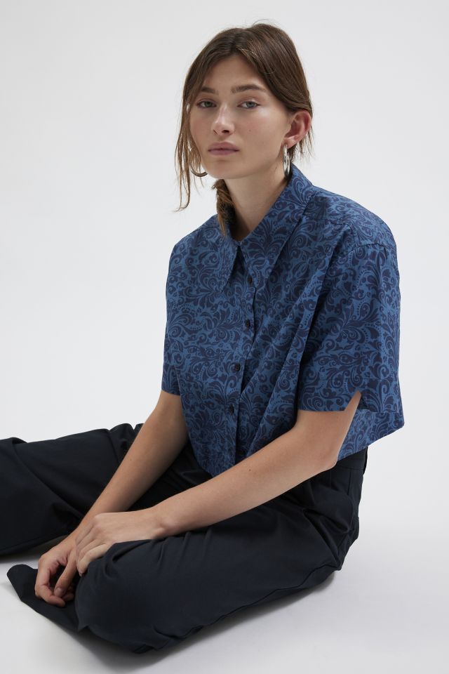 WILDFANG UO Exclusive Essential Cropped Short Sleeve Shirt #1