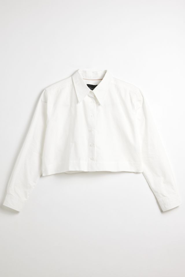 WILDFANG Essential Cropped Button-Down Shirt #1
