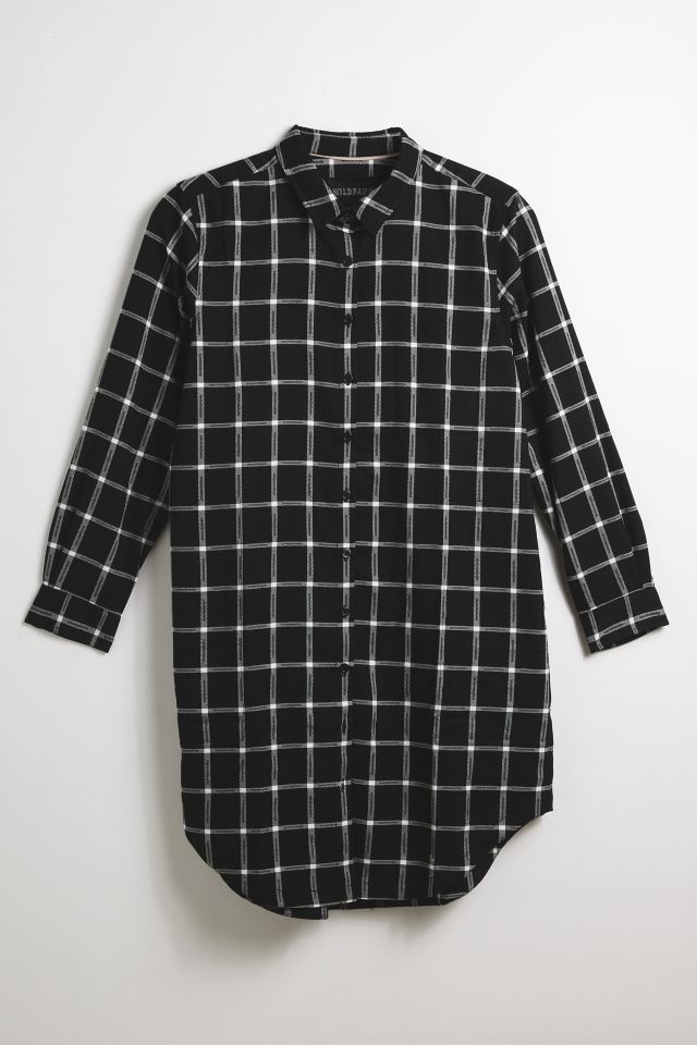 WILFANG Essential Plaid Pattern Long Shirt #1