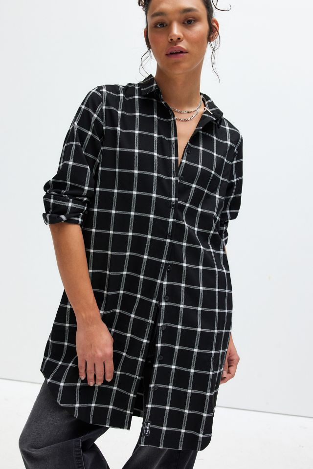 WILFANG Essential Plaid Pattern Long Shirt #2