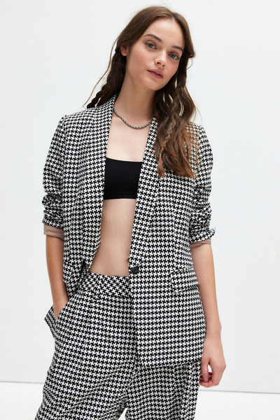 WILDFANG Empower Houndstooth Tux Blazer