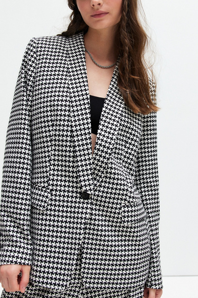 WILDFANG Empower Houndstooth Tux Blazer