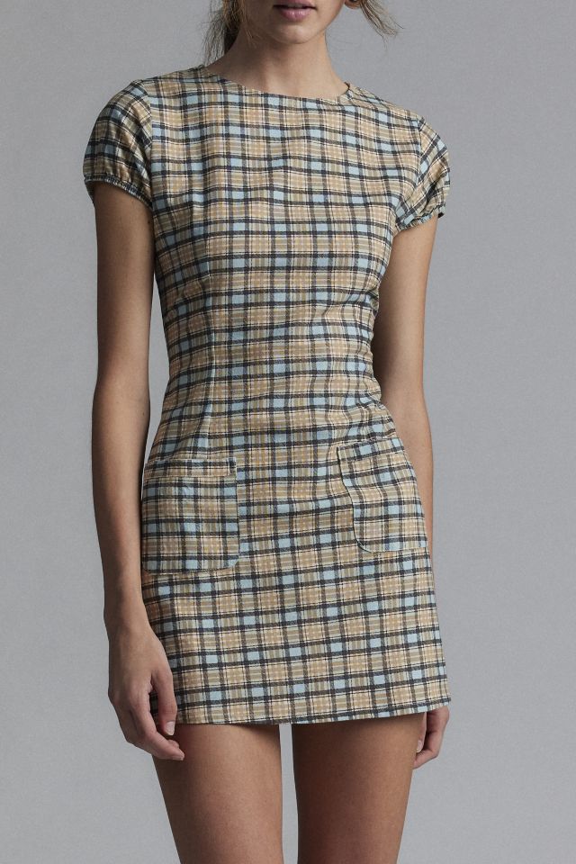Motel Gingka Check Shift Mini Dress #1