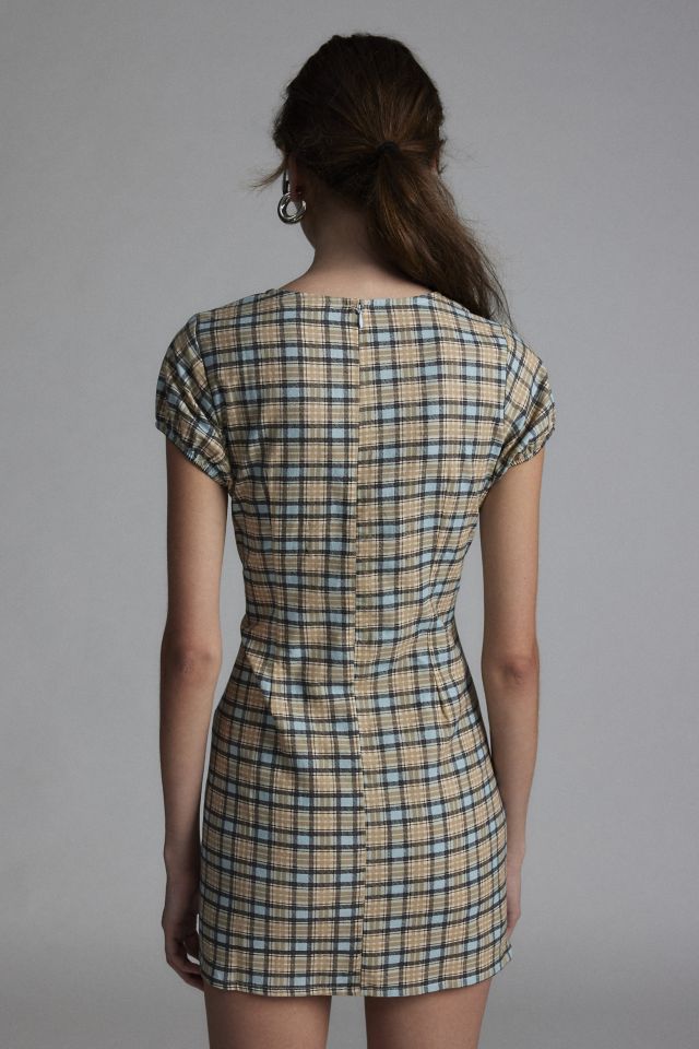 Motel Gingka Check Shift Mini Dress #4