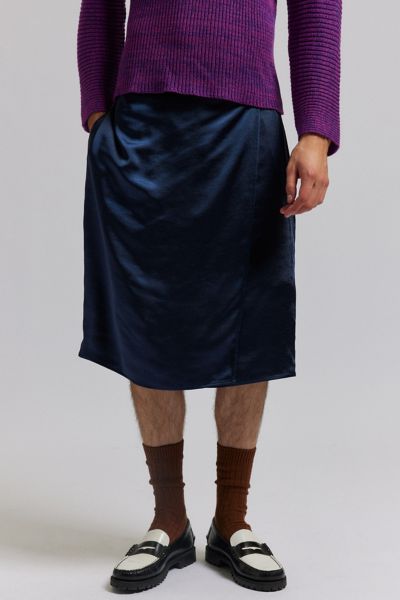 WILDFANG UO Exclusive Empower Satin Wrap Maxi Skirt | Urban