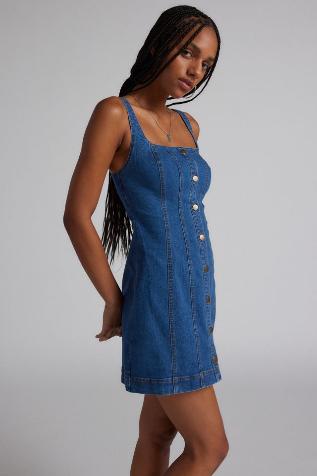 BDG Riley Denim Mini Dress #3